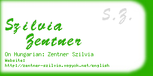 szilvia zentner business card